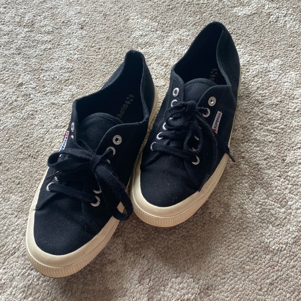 Superga Black Cotu Sneaker Women’s 9 - Picture 3 of 6